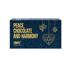 Outlet Simply® PEACE, CHOCOLATE AND HARMONY chokoladeæske (180g) Søde Sager|Chokoladekurve