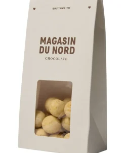 Magasin Chokolade Overtrukne Mandler>Æske, Lakridsdragé m/ hvid chokolade & mango 100 g