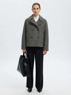 New SLFALMA BOUCLE WOOL BLEND JACKET NO Dame Jakker & Frakker