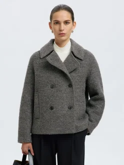 New SLFALMA BOUCLE WOOL BLEND JACKET NO Dame Jakker & Frakker