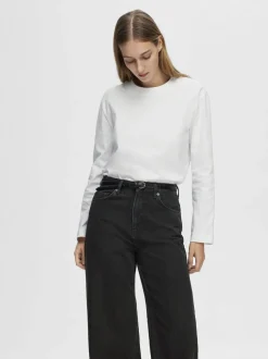 Online SLFESSENTIAL LS BOXY TEE NOOS Dame T-Shirts & Toppe