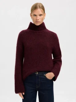 SLFGABRIELLA LS KNIT HIGH NECK NOOS-Selected Sale