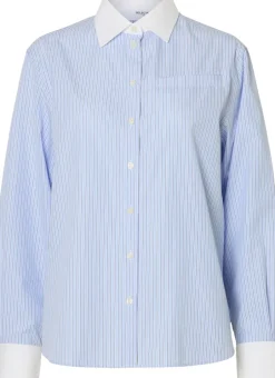 SLFILINA RELAXED CONTRAST LS SHIRT-Selected Sale
