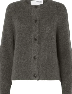 Outlet SLFLULU LS ALPACA BLEND KNIT SHORT CARDIGAN B NO Dame Strik