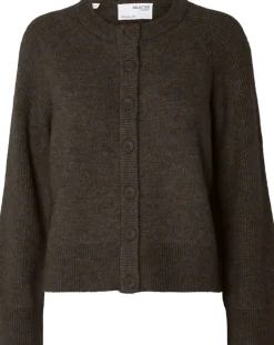 SLFRENA LS KNIT CARDIGAN CAMP-Selected Discount