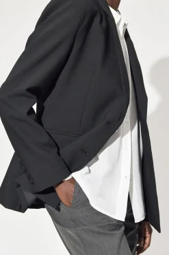 Dame Selected Blazere & Veste>SLFRITA CLASSIC BLAZER BLACK B NOOS