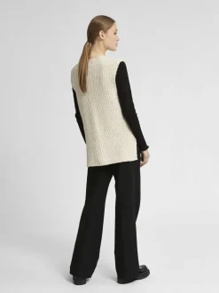 New SLFRITA MW WIDE PANT BLACK N NOOS Dame Bukser