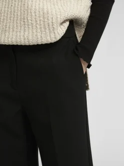 New SLFRITA MW WIDE PANT BLACK N NOOS Dame Bukser