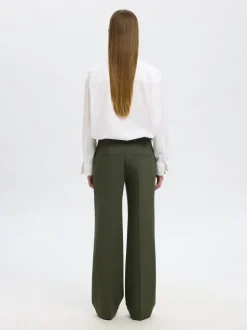 Best SLFRITA MW WIDE PANT MEL NOOS Dame Bukser