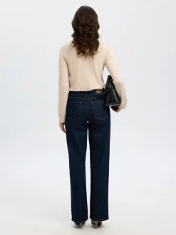 SLFTHEA LS KNIT MERINO COLLAR NECK-Selected Sale