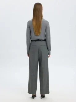 SLFTHEA LS KNIT MERINO COLLAR NECK-Selected Discount