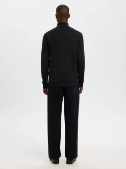 SLHDANE LS KNIT STRUCTURE ROLL NECK-Selected