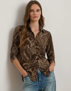 Slim Fit Paisley Jersey Shirt-Lauren Ralph Lauren Outlet