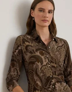 Slim Fit Paisley Jersey Shirt-Lauren Ralph Lauren Outlet