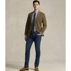 New Slim Fit Striped Stretch Poplin Shirt Skjorter