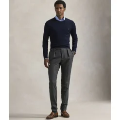 Outlet Slim Fit Washable Wool Crewneck Sweater Strik