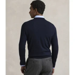 Outlet Slim Fit Washable Wool Crewneck Sweater Strik
