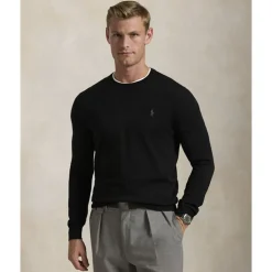 Outlet Slim Fit Washable Wool Crewneck Sweater Strik