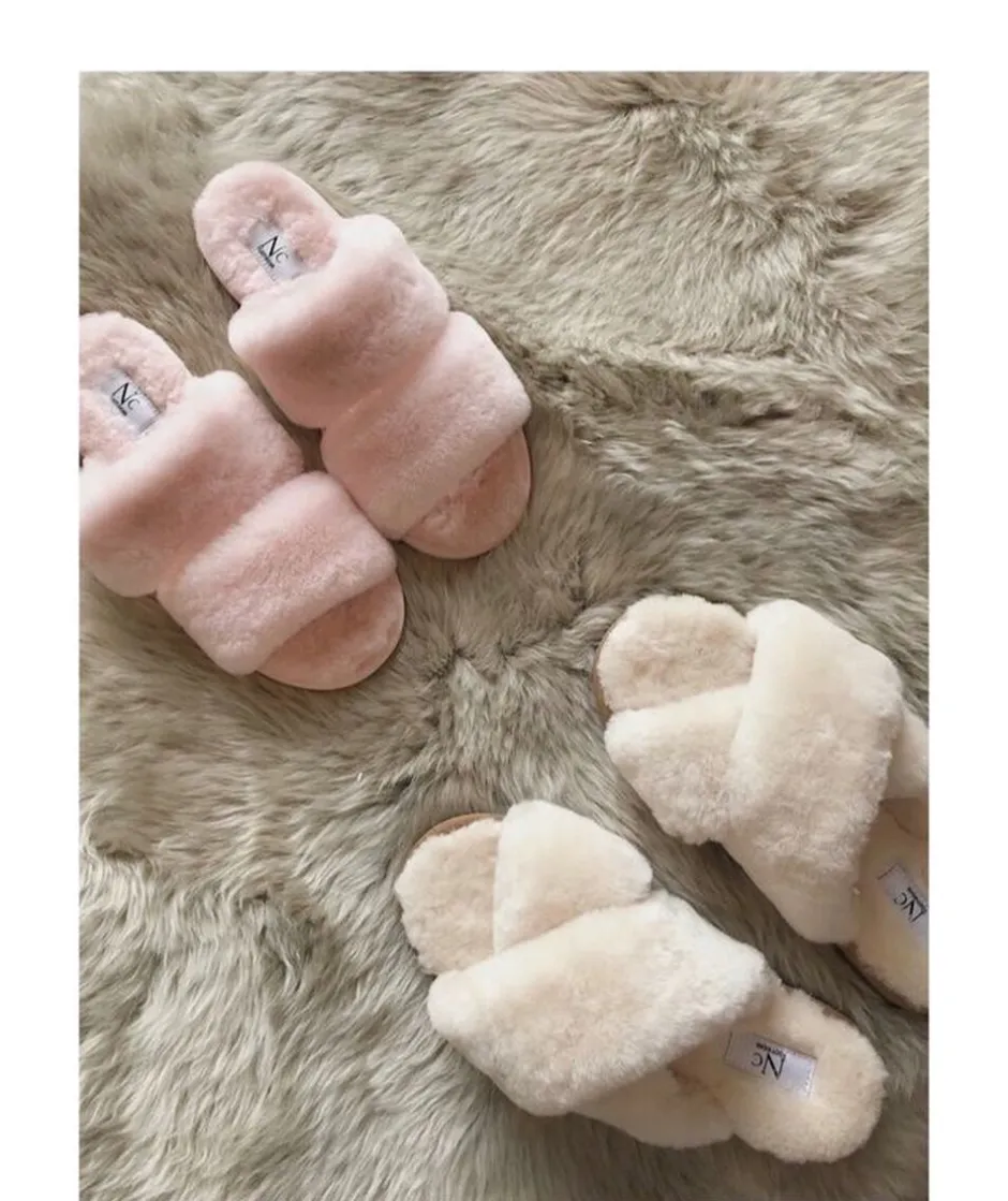 Slippers Straps (of 100% New Zealand Sheepskin)-NATURES Collection