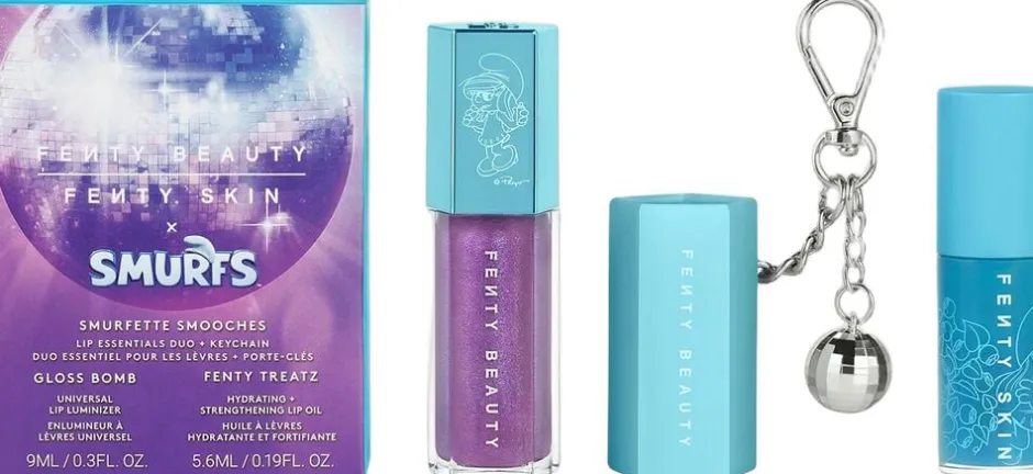 Best Smurfette Smooches - Uundværlig duo til læberne + nøglering Makeup Gaveæsker