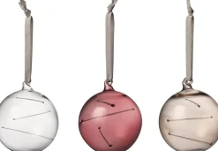 Sol glaskugler 8 cm 3-pak klar-calluna-linen-Iittala Clearance