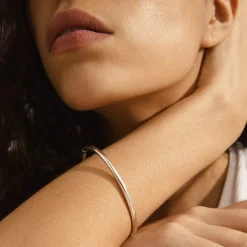 SOPHIA recycled bangle bracelet silver-plated-Pilgrim Hot