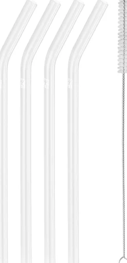 Sorrento Sugerør med knæk i glas, klar-Zwilling Online