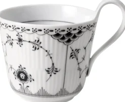 Royal Copenhagen Kopper & Krus>Sort Musselmalet Halvblonde Højhankskop 33 cl