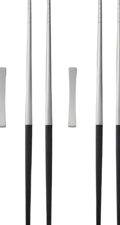 Spisepinde-sæt Focus de Luxe 23 cm 6 dele Sort/Mat stål-Gense Outlet