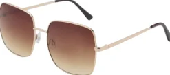 Outlet Square metallic frame sunglasses Dame Andet
