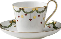 Star Fluted Cup and Saucer 27cl-Royal Copenhagen Best