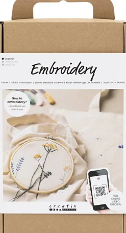 Start DIY Kit Broderi, Blomster-Creativ Company Clearance