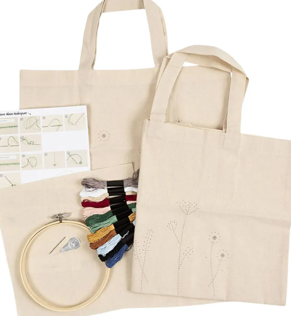 Start DIY Kit Broderi, Blomster-Creativ Company Clearance