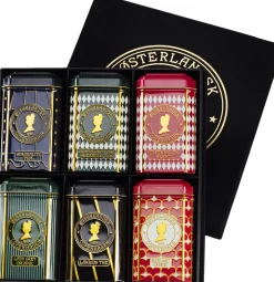 Østerlandsk Gaveæske, 6 stk Tebrevsdåser - Black Te