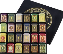 Clearance Østerlandsk Julegaveæske, 24 stk minidåser løsvægt te Te