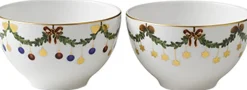 Sale Stjerne Riflet Jul 30 cl. konfektskål 2 stk. Skåle & Fade|Julestel
