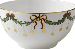 Royal Copenhagen Skåle & Fade|Julestel>Stjerne Riflet Jul 180 cl. skål