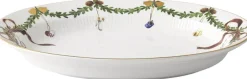 Stjerne Riflet Jul Fad ovalt 34 cm-Royal Copenhagen Outlet