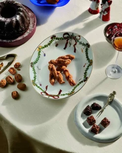 Stjerne Riflet Jul Fad ovalt 34 cm-Royal Copenhagen Outlet