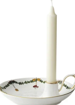 Royal Copenhagen Lys & Lysestager|Julepynt>Stjerne Riflet Jul lysestage