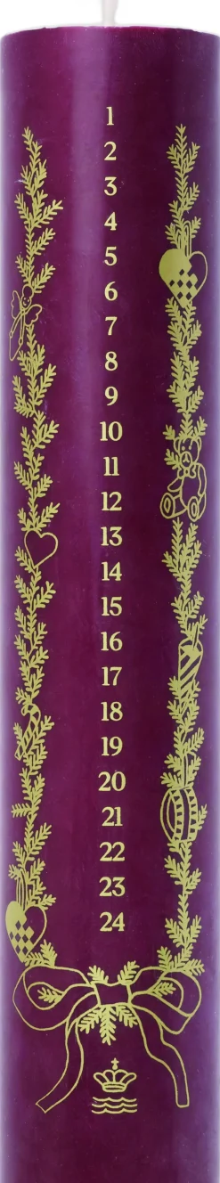 Best Stjerne Riflet kalenderlys rød Kalenderlys