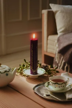 Best Stjerne Riflet kalenderlys rød Kalenderlys