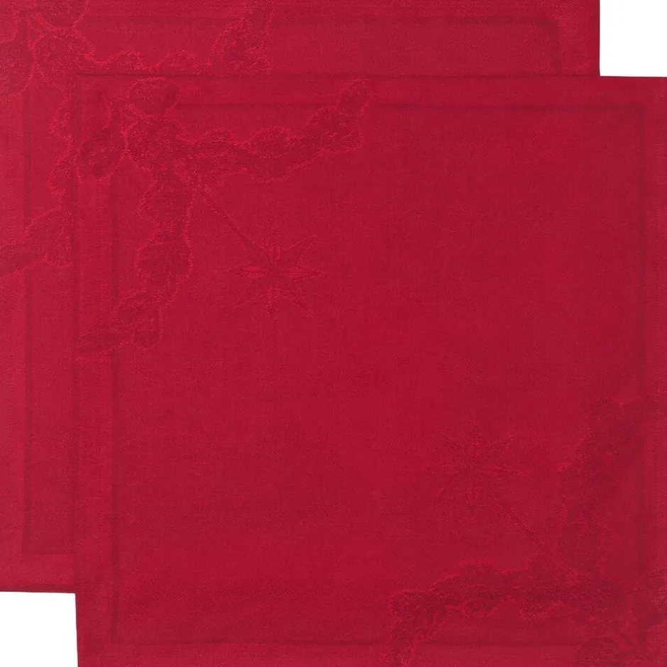 Stjerne Riflet serviet rød 2pk-Royal Copenhagen Best