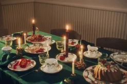 New StjerneRiflet serviet grøn2stk Tekstiler Til Borddækning|Juletekstiler