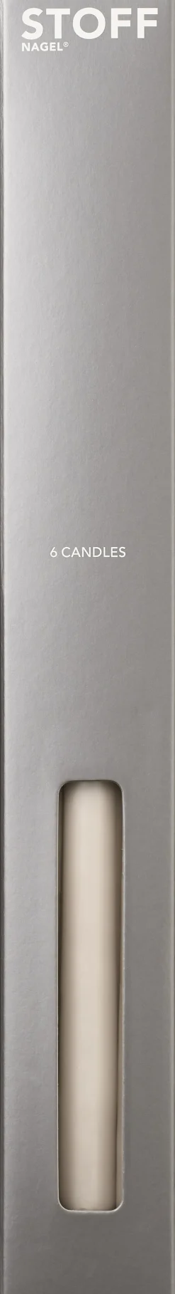 STOFF Nagel Lys & Lysestager>STOFF candles by Ester&Erik - 6 stk i gaveæske, sand