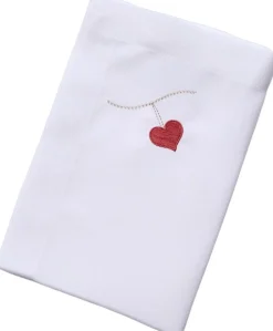 Stofserviet med Broderet Hjerte-Langkilde & Søn Best