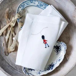 Stofserviet med Broderet Garder-Langkilde & Søn Best