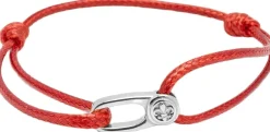 Nialaya Smykker>String Bracelet with Silver Hook