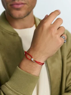 Nialaya Smykker>String Bracelet with Silver Hook