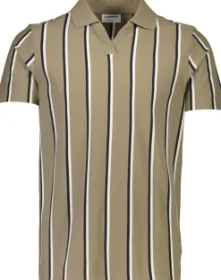 Striped piqué polo shirt S/S-Lindbergh Hot